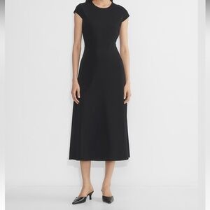 Babaton Allround Classic Minimalist Matte satin fit-and-flare Maxi Midi Dress 16